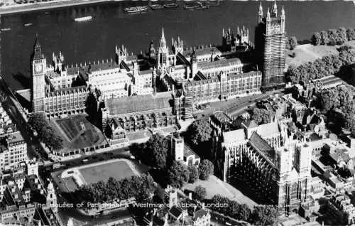 BR79995 Westminster Abbey London Echtfoto Houses of Parliament UK