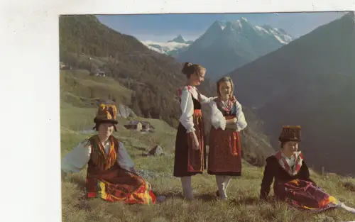 BG18047 Kostüme de St Martin Wallis Typen Folklore Schweiz