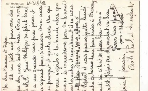 BF31648 marseille eglise reformat france front/back image