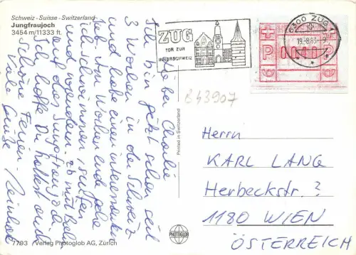 B43907 Züge Tunnel Jungfraujoch Schweiz