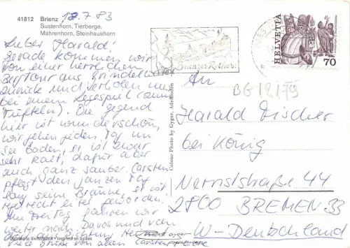 BG18179 Brienz Sustenhorn Tierberge Schweiz