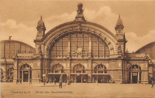 B3663 Deutschland Frankfurt Portal des Hauptbahnhofes Bahnhof Front/Back Scan