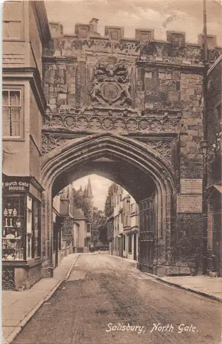 uk19971 north gate salisbury real photo uk