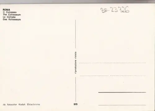 BF23326 il colosseo roma italy front/back image