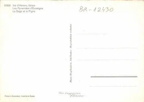 BR12430 Val d Herens Wallis Schweiz