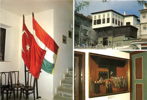 B75497 turk ve magyar bayraklan evin genel kabi;lu turkey