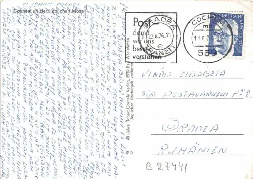 B27441 Schiffsbateaux Cochem