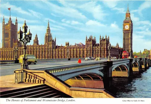 B88304 the house of parliament and westminster bridge london uk 14x9cm