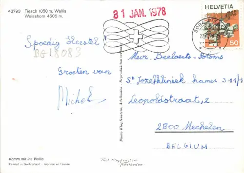 BG18083 fiesch wallis weisshorn schweiz