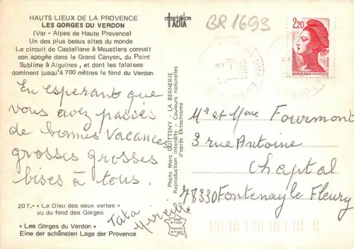 BR1693 France Les Gorges du Verdon multi vues