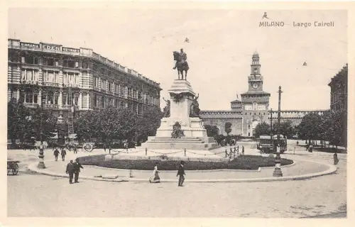 B3865 Italy Milano Largo Cairoli Front/Back Scan