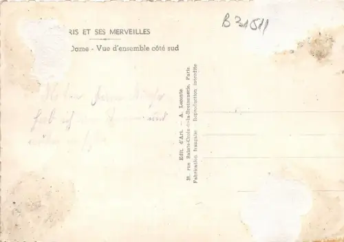 B31511 Paris Notre Dame Vue d`ensemble cote sud france