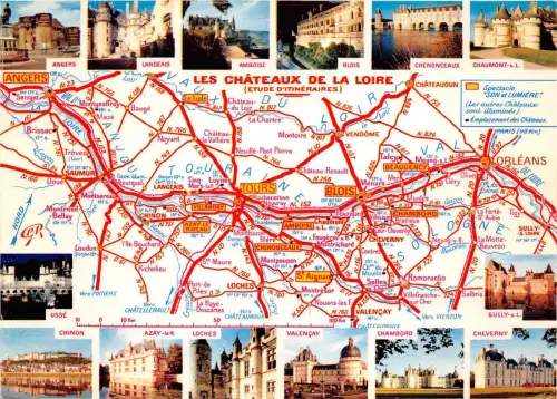 BR23762 Les Chateaux de la Loire Karte cartes geographiques france