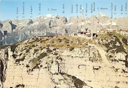 BG6477 paganella trentino rifugia c battisti con le dolomiti di breta italy