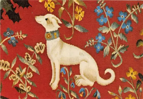 BF38947 Tapisserie d aubsson le chien asis Kunst Postkarte