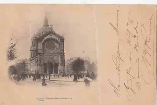 B79414 paris eglise saint augustin france front/back image