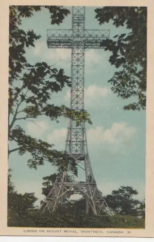 B77393 Montrealkreuz auf Montierung Royal Canada Scan Vorder-/Rückbild