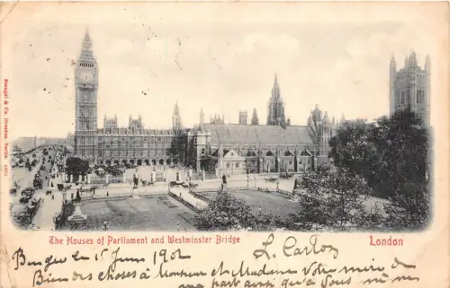 BR61101 the houses of parliament and westminster bridge london uk