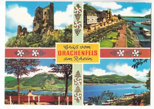 BG10824 gruss vom drachenfels am rhein ship bateaux germany