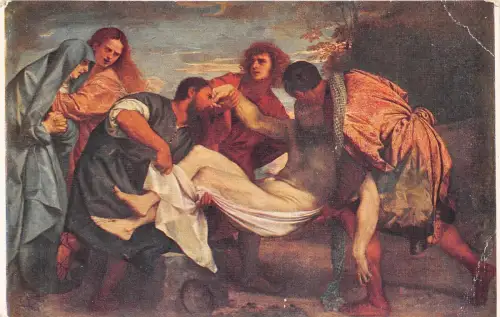 B27452 Kunst Gemälde Tableaux Tiziano Vecelli La mise au tombeau