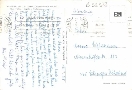 B33333 Puerto de la Cruz Teneriffa San Telmo Spanien