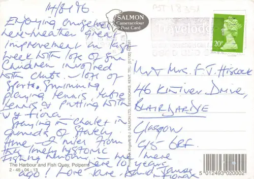 BT18351 the harbour and fish quay polperre uk