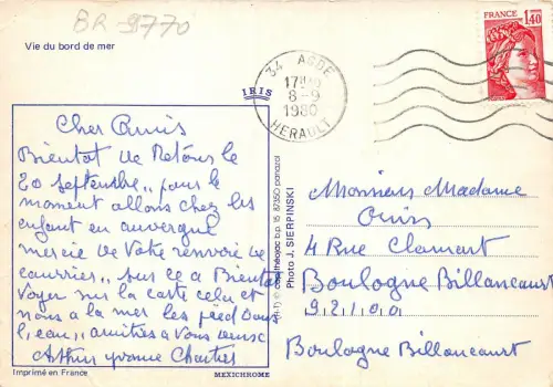 BR9770 Vie du Bord de Mer France
