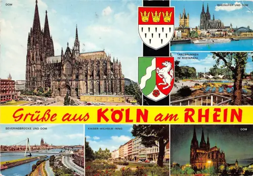 BG11192 gruss aus koln am rhein multi views ship bateaux germany