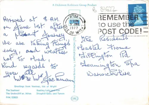 B87622 Grüße aus Ventnor UK