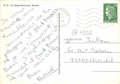 BR4356 Un Village Savoyard Boudin Frankreich