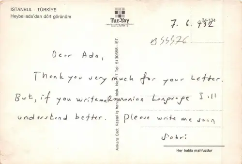 B44476 Istanbul Turkiye Heybeliada Boote Bateaux Multiviews Türkei