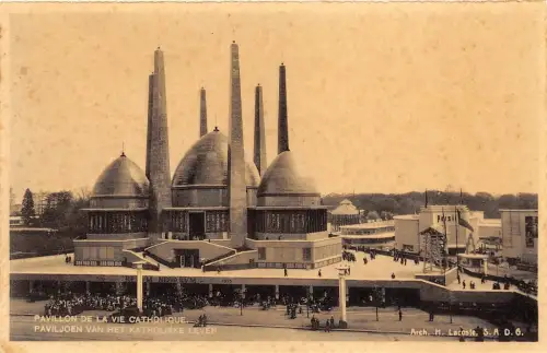 B4002 Belgien Bruxelles Pavillon de la Vie Catholique Front/Back Scan