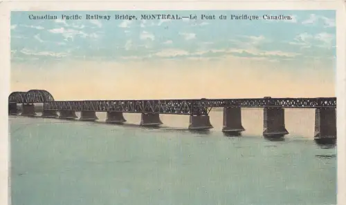 B77411 montreal canadian pacific railwaybridge canada scan front/back image
