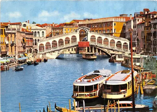 B58469 Venezia Il Ponte di Rialto Boote Bateaux Italien