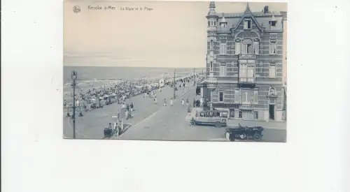 B79854 la digue et la palge knocke s mer belgien front/back image