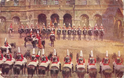 BR69805 Pferdewache Wechsel der Garde London Militär Postkarte UK
