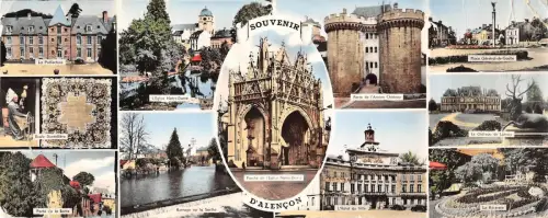 BR3147 D Alencon Multiviews 23x9cm Frankreich