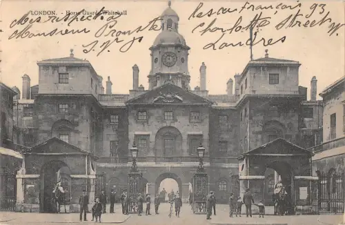 uk3581 horse guards whitehall horse bike real photo uk london