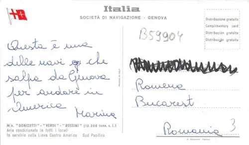 BC59904 Bateaux Schiffe Donizetti in Genua
