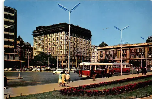B75271 beograd trg republike Straßenbahn Tram Serbien