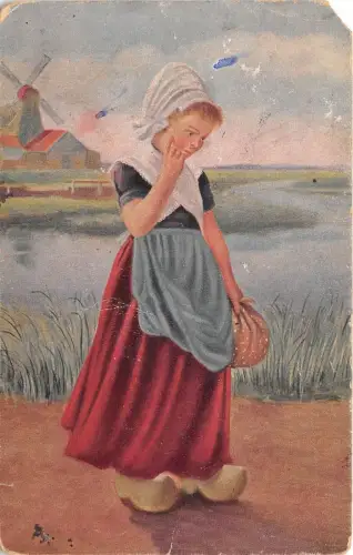 B43580 Peinting AK Eckschnitt Kinder Enfants R Flarnisch Kleine