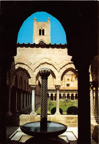 B69030 Il Chiostro La Fontana Araba Palermo 8x6cm Italien