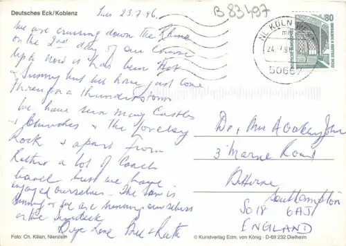 B83497 detsches eck koblenz schiff germany