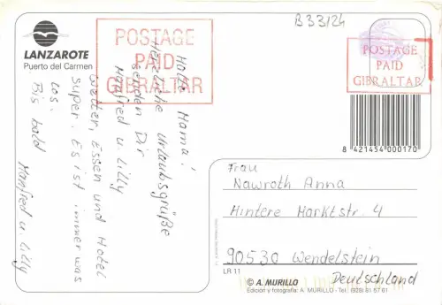 B33124 Lanzarote Puerto del Carmen Spanien