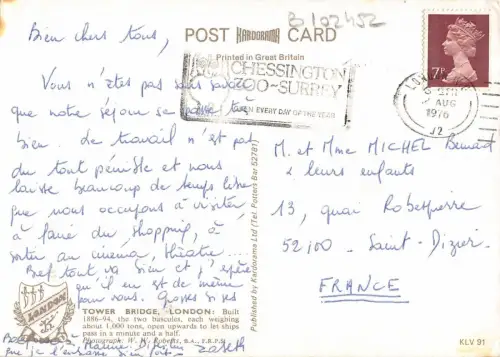 B102452 tower bridge london ship bateaux uk