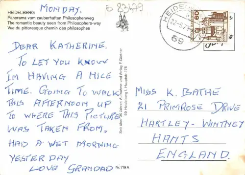 B83479 heidelberg panorama vom zauberhaften germany