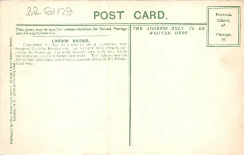 BR61129 Schiffsbateaux Doppeldeckerbus Streitwagen London UK