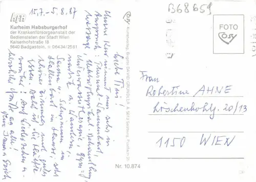 B68659 Österreich Bad Gastein Kurheim Habsburgerhof