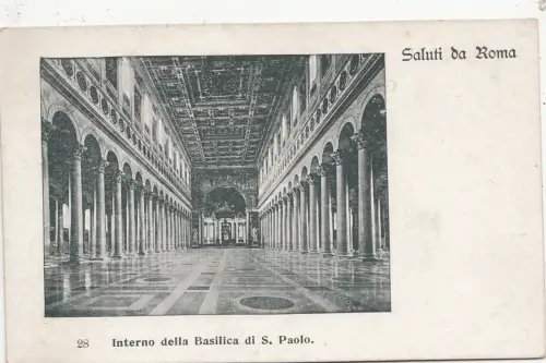 BF32419 roma interno della basilica di s paolo italy front/back image