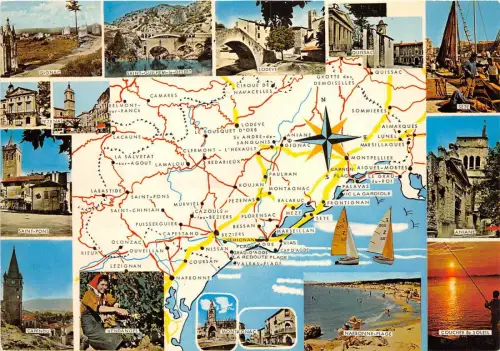 BR15815 Le departament de Herault et ses promenades touristiques Landkarte Frankreich